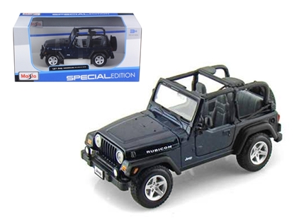 Picture of Maisto 31245 Jeep Wranger Rubicon Blue 1/27 Diecast Model Car