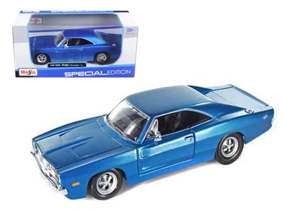 Picture of Maisto 31256 1969 Dodge Charger R/t Hemi Blue 1/25 Diecast Model Car
