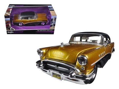 Picture of Maisto 32507 1955 Buick Century Gold/black "outlaws" 1/26 Diecast Model Car