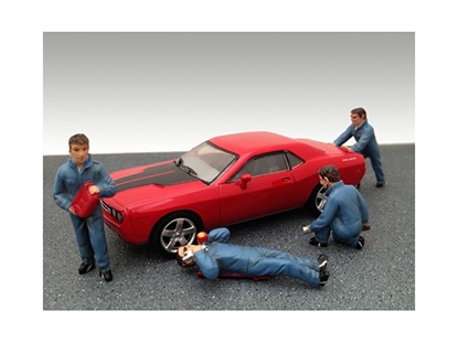 Picture of American Diorama 24020 Mechanics 4 Figure Set For 1:43 Diecast Model Cars