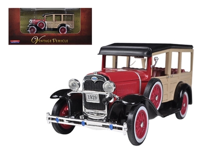 Picture of Arko 2901 1929 Ford Woody Wagon Burgundy 1/32 Diecast Car Model