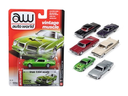Picture of Autoworld 64042b Autoworld Muscle Cars Release 5b Premium Licensed Set Of 6 Cars 1/64 Diecast Model Cars