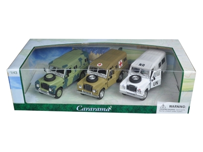 Picture of Cararama 35315 Land Rover Series Iii Military 3pc Gift Set 1/43 Diecast Model Cars