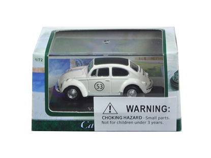 Picture of Cararama 71470 Volkswagen Beetle #53 In Display Case 1/72 Diecast Model Car