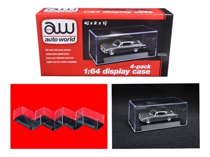 Picture of Autoworld Awdc005 4 Individual Collectible Display Show Cases For 1/64 Scale Model Cars