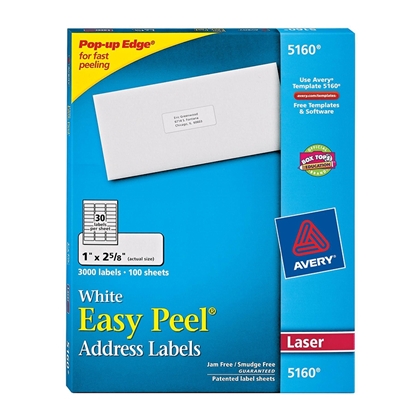 Picture of Avery Products Corp 05160  Avery Easy Peel White Address