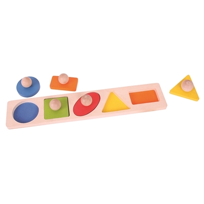 Picture of Bigjigs Toys Bb040  Matching Board Puzzle Shapes