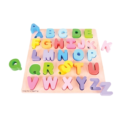 Picture of Bigjigs Toys Bb055  Chunky Alphabet Puzzle Uppercase