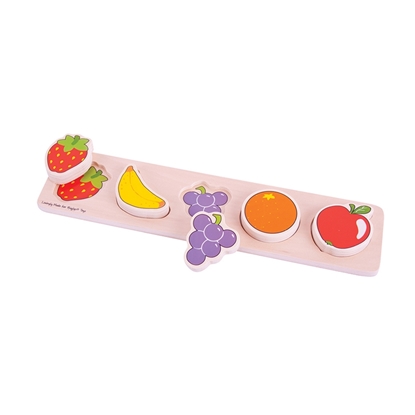 Picture of Bigjigs Toys Bb065  Chunky Lift & Math Puzzle Fruit