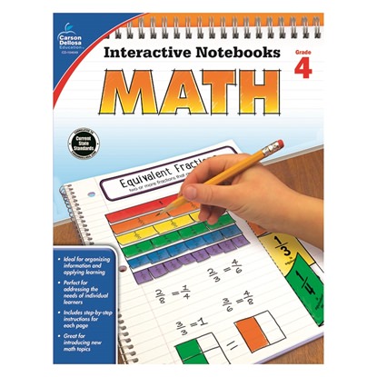 Picture of Carson Dellosa 104649  Interactive Notebooks Math Gr 4