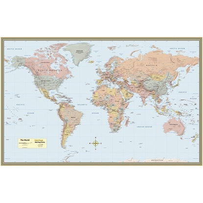 Picture of Barcharts, Inc. 9781423220831  World Map Laminated Poster 50 X 32