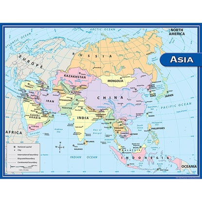 Picture of Asia Map Chart 17x22