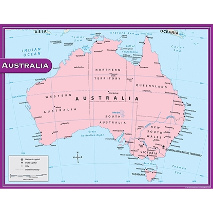 Picture of Australia Map Chart 17x22