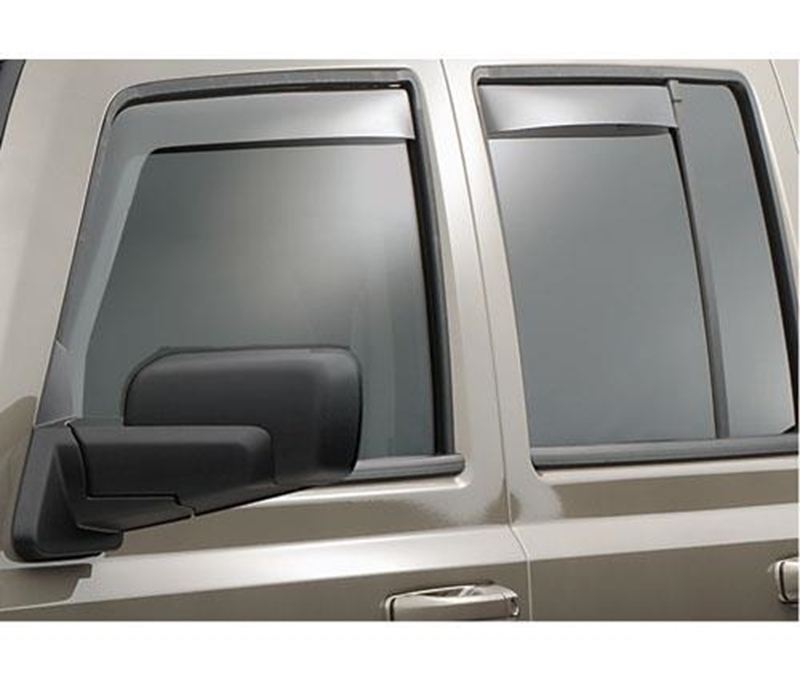 Picture of WeatherTech 82433 WeatherTech Front and Rear Window Deflector Set (Dark Tint) - 82433