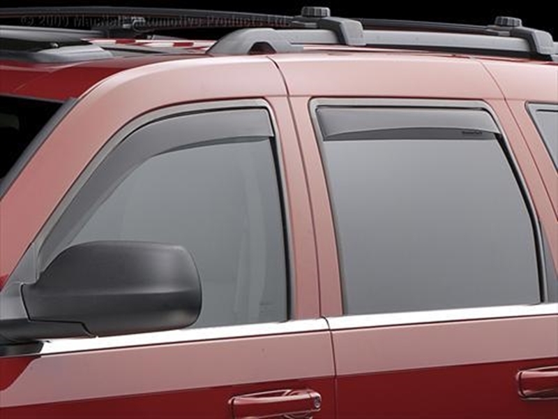 Picture of WeatherTech 82380 WeatherTech Front and Rear Window Deflector Set (Dark Tint) - 82380