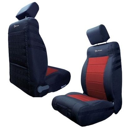 Picture of Bartact JKSC2013FPBR Bartact Front Seat Cover (Black/Red) - JKSC2013FPBR