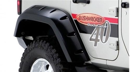 Picture of Bushwacker 10044-02 Bushwacker Max Coverage JK Wrangler Unlimited Rear Fender Flares (Paintable) - 10044-02