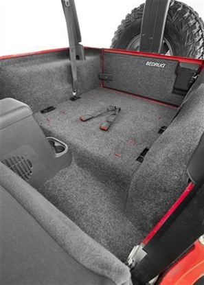 Picture of BedRug BRTJ97R BedRug Premium Rear Floor Liner (Charcoal) - BRTJ97R