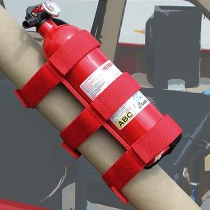 Picture of Rugged Ridge 13305.20 Rugged Ridge Fire Extinguisher Holder (Red) - 13305.20