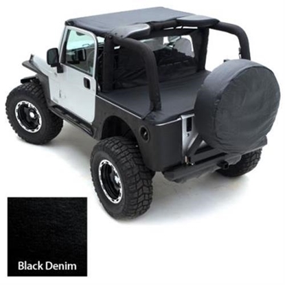 Picture of Smittybilt 711015 Smittybilt Jeep Tonneau Cover in Black Denim - 711015