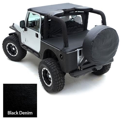 Picture of Smittybilt 721015 Smittybilt Jeep Tonneau Cover in Black Denim - 721015