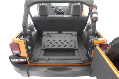 Picture of BedRug BTJK11R4 BedRug BedTred Premium Rear Floor Liner (Charcoal) - BTJK11R4