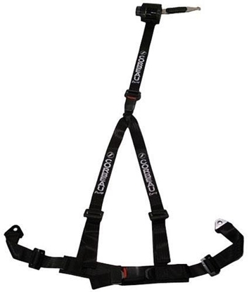 Picture of Corbeau 43301B Corbeau 2 Inch 3-Point Retractable Lap and Harness Belt Bolt-In (Black) - 43301B