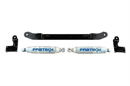 Picture of Fabtech FTS220512 Fabtech Dual Dirt Logic 2.25 Stainless Steel Steering Stabilizer Kit - FTS220512