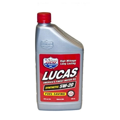 Picture of Lucas Oil 10082 Lucas Oil Synthetic 5W-20 Motor Oil - 10082