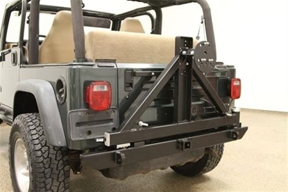 Picture of Rock Hard 4x4 Parts RH-2001-C Rock Hard 4x4 Parts Rear Bumper with Tire Carrier includes 2 Inch Receiver and D-ring Mounts - RH2001-C RH-2001-C