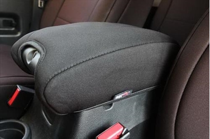 Picture of Rugged Ridge 13108.01 Rugged Ridge Center Console Arm Rest Pad in Black Neoprene - 13108.01