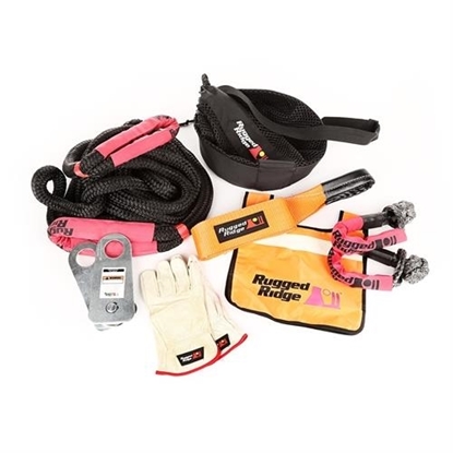 Picture of Rugged Ridge 15104.29 Premium Recovery Kit with Mesh Bag 15104.29