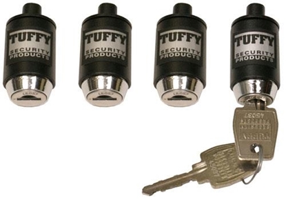 Picture of Tuffy 164-01 Tuffy Security Door Hinge Lockers for Full or Half Doors in Black (Black) - 164-01