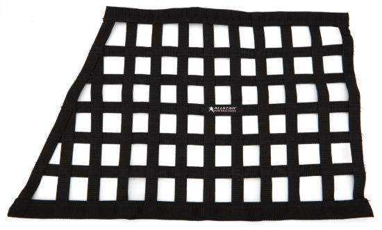 Window Net Ribbon Style Angled Black Non-SFI