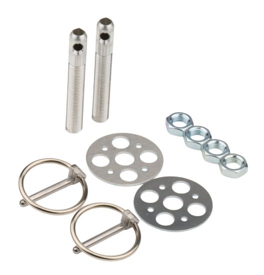 LW Alum Hood Pin Kit 3/8in Silver