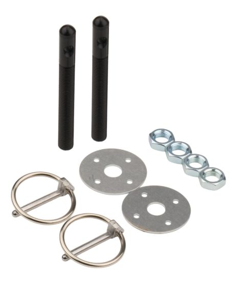 Alum Hood Pin Kit 3/8in Black