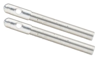 Aluminum Hood Pins 3/8in Silver 2pk