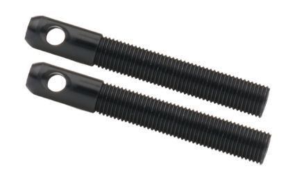L/W Aluminum Hood Pins 3/8in Black 2pk