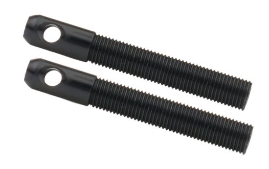 L/W Aluminum Hood Pins 3/8in Black 2pk