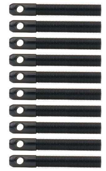 L/W Aluminum Hood Pins 3/8in Black 10pk