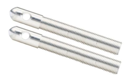 Alum Hood Pins 1/2in 1/4in Holes 2pk Silver