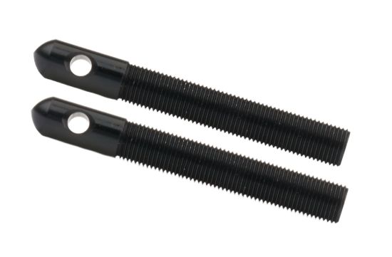 Alum Hood Pins 1/2in 1/4in Holes Black 2pk