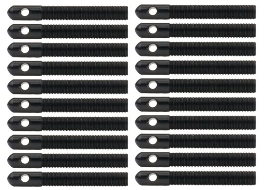 Alum Hood Pins 1/2in 1/4in Holes Black 20pk