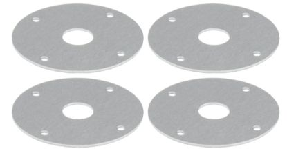 Scuff Plate Aluminum 1/2in Hole 4pk