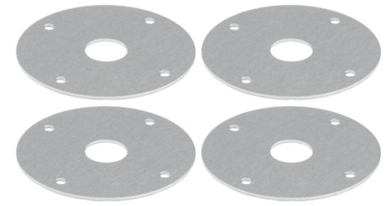Scuff Plate Aluminum 1/2in Hole 4pk