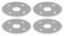 Scuff Plate Aluminum 3/8in Hole 4pk