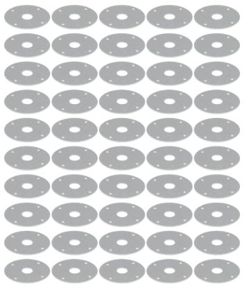 Scuff Plate Alum 1/2in Hole 50pk