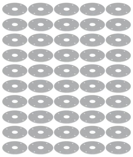 Scuff Plate Alum 1/2in Hole 50pk