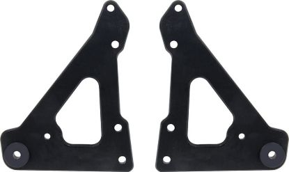 Front Engine Plate 2pc w/ Bushings Black