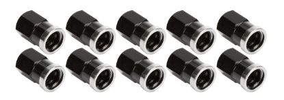 QC Cover Nuts Short Black 10pk